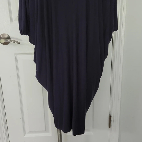 BCBGMAXAZRIA Navy Draped Dress - Picture 4 of 13